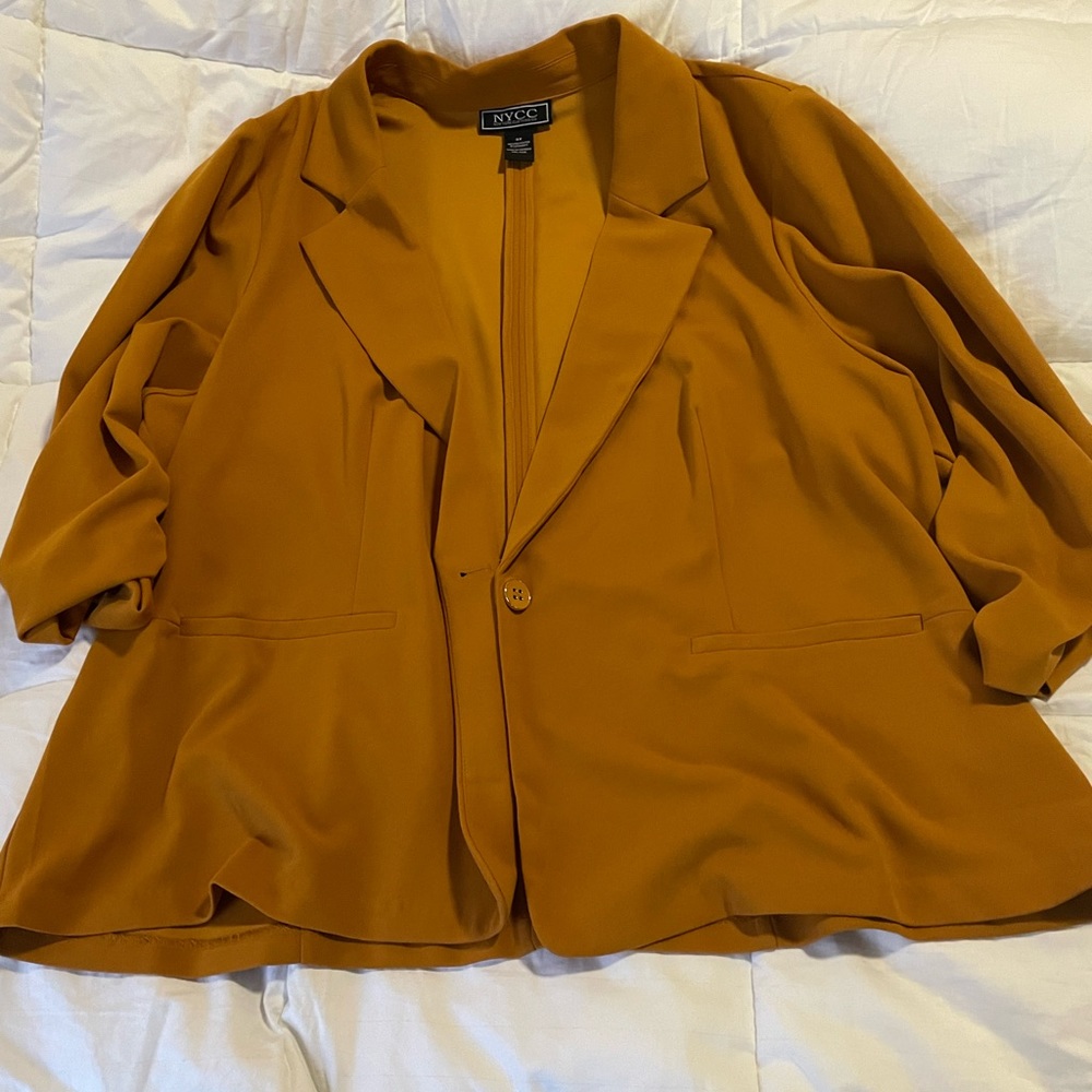 Mustard Color Blazer-3x